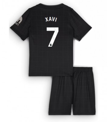 Tottenham Hotspur Xavi Simons #7 Segunda Equipación Niños 2025-26 Manga Corta (+ Pantalones cortos)